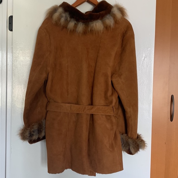 Genuine shearling Italian coat with  size m - Picture 3 of 5